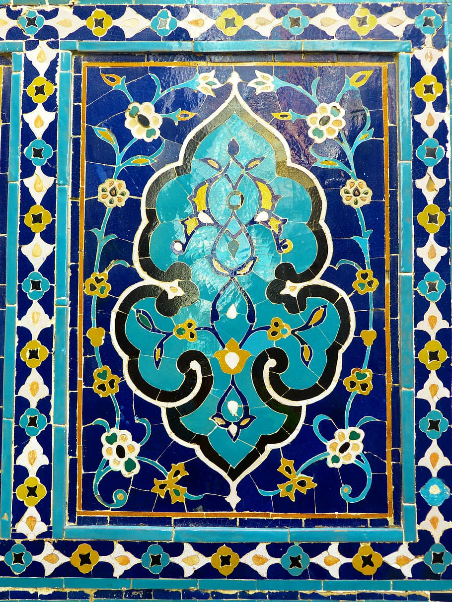 uzbekistan, mosaic, pattern, artfully, turquoise, majolica, ceramic, tile, tiles, decorative