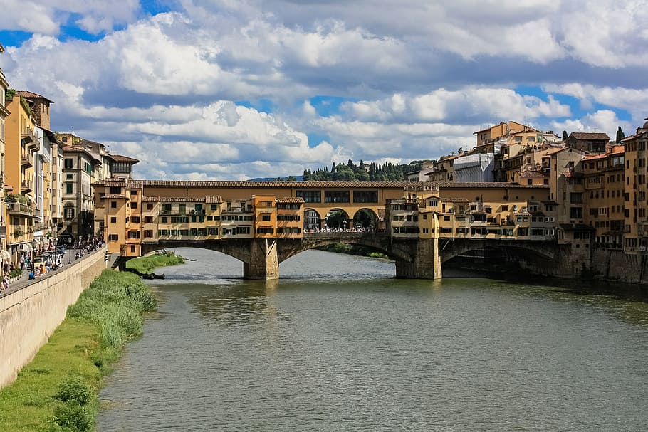 Florencia, Italia, Arno, río, Ponte Vecchio, Toscana, viajes, arquitectura, Europa, ciudad