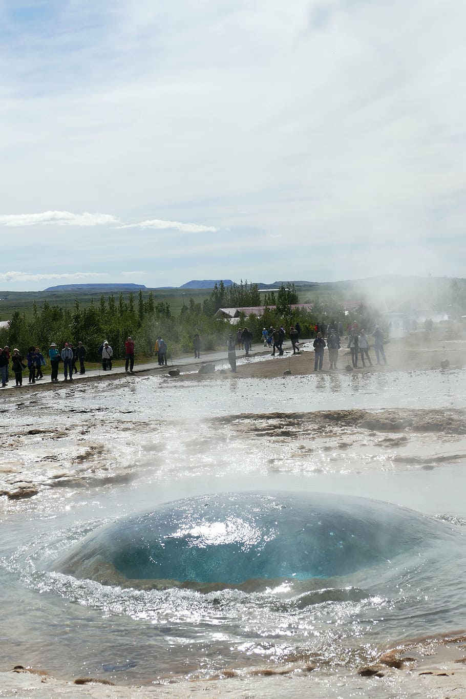 geyser, iceland, fountain, landscape, water, nature, strokkur, boiling water, places of interest, steam