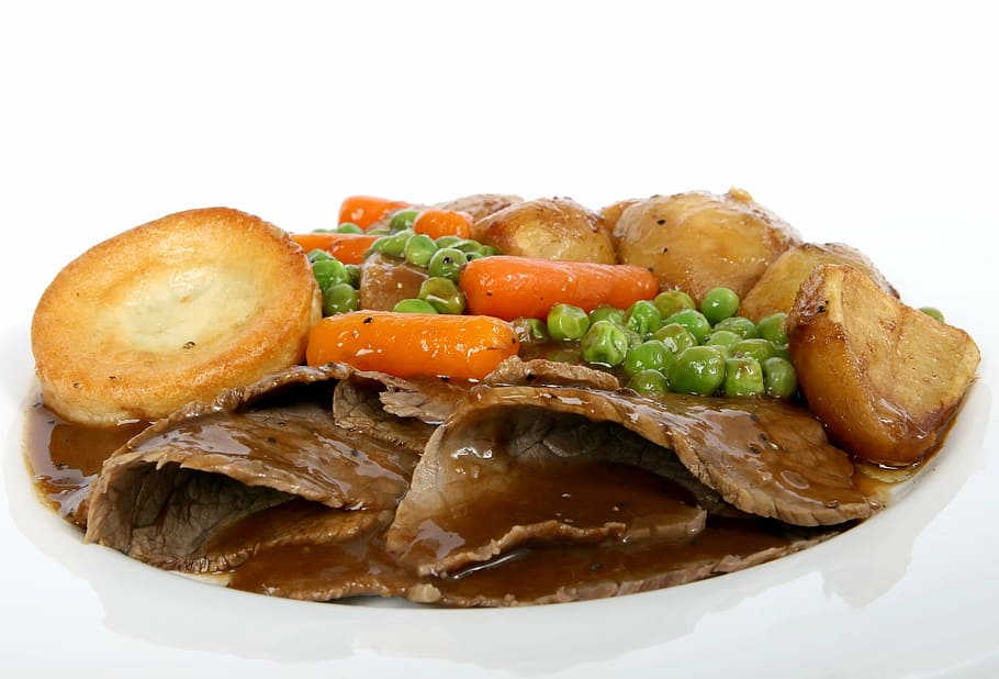 beef dish, veggies, abstract, beef, britain, british, brown, carrots, charbroiled, chef