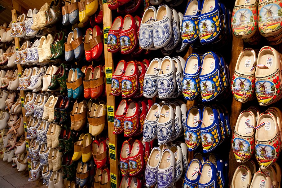 zueco, zapatos, colorido, artesanía, holandés, calzado, hecho a mano, holanda, países bajos, pintura