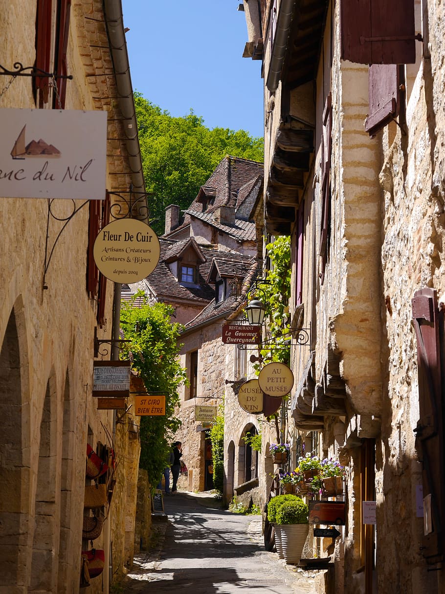 サンサークラポピー, 素敵な通り, フランス, 建築, 中世, 興味の場所, 都市, 歴史的, 中世の町, 村