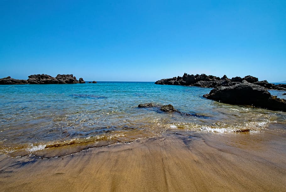 Playa del Chica, Puerto Del Carmen, Playa, Chica, Lanzarote, Ilhas Canárias, Espanha, África, mar, praia
