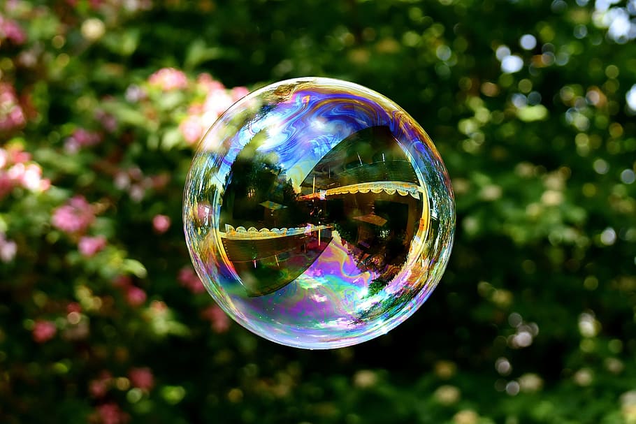 round soap bubble, floating, air, day time, round, soap bubble, in the air, day, time, large