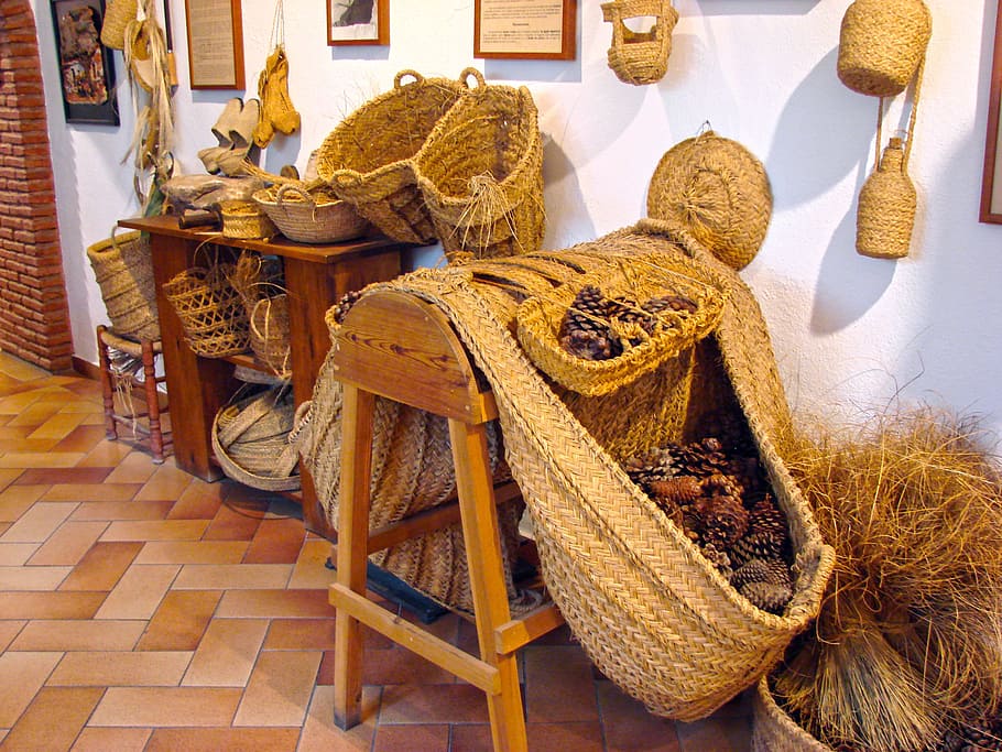 Tools, Old, Pineapple, Basket, Wicker, tools old, donkey, indoors, chair, day