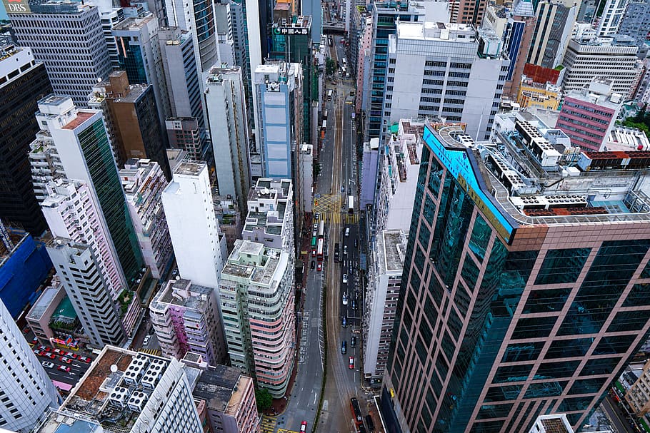 hongkong, skyline, cityscape, architecture, city, asia, harbor, urban, building, modern