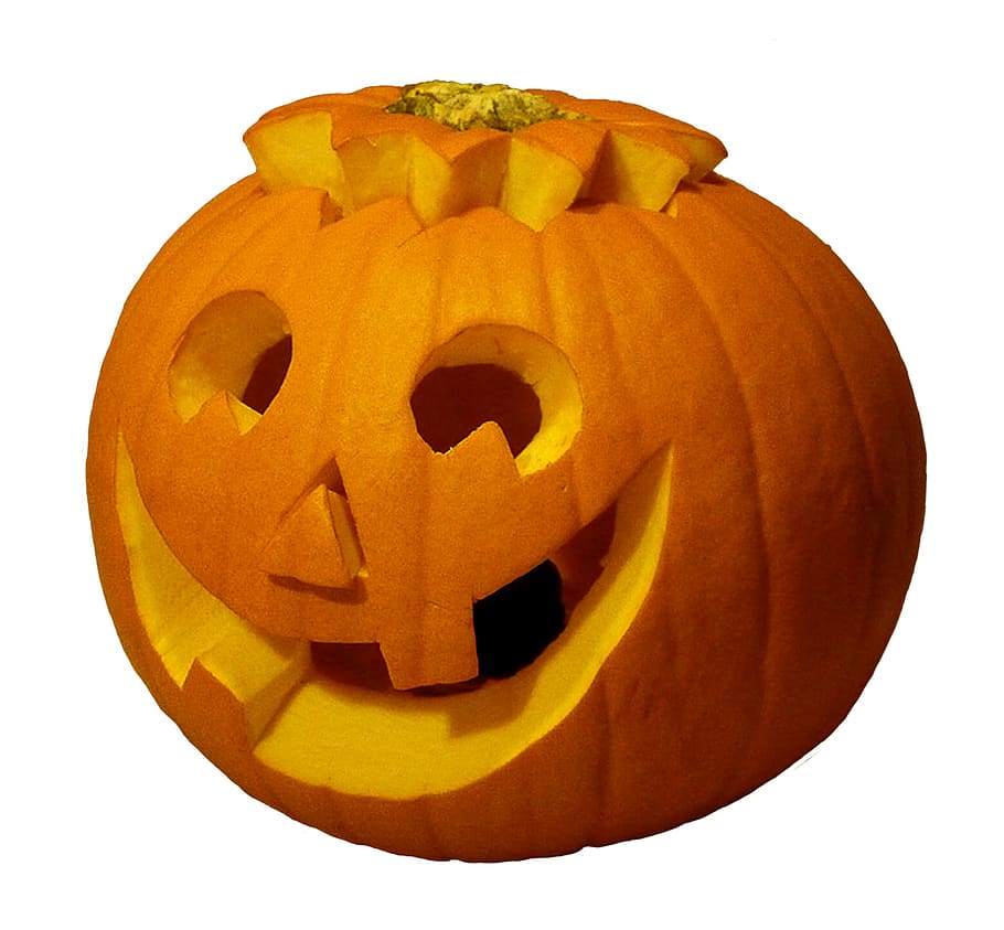 pumpkin, halloween, autumn, october, jack o' lantern, face, cut out, white background, anthropomorphic, anthropomorphic face