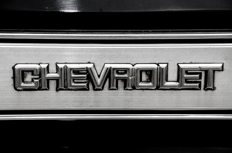 Chevrolet, Señal, Decoración, Automóvil, nostalgia, vintage, chevy, crucero, anticuado, blanco y negro