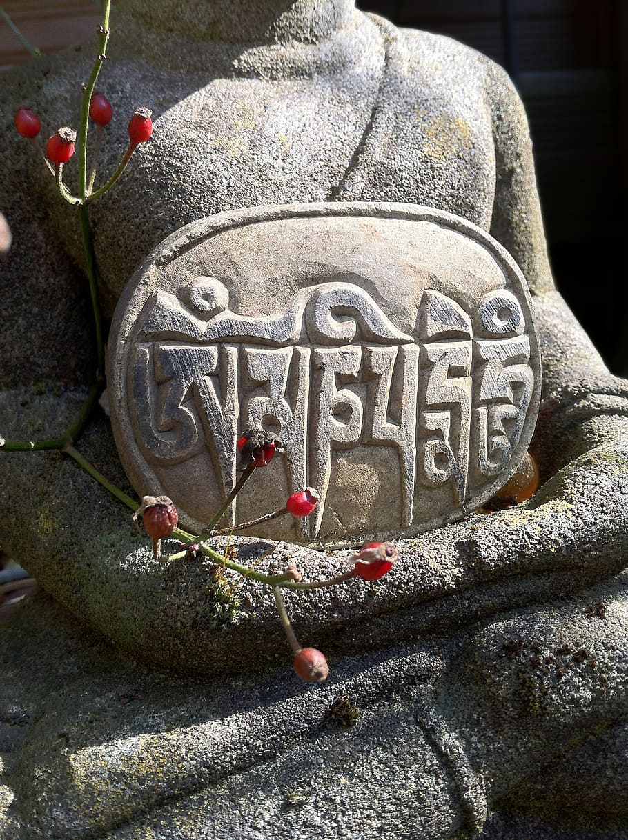 buda, figura de buda, figura, alivio, grabado en piedra, piedra, refrán, budista, meditación, mantra