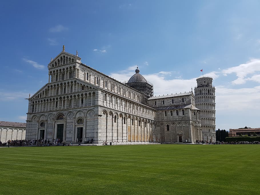 Pisa, Torre inclinada, Dom, Campo Santo, cementerio, edificio, lugares de interés, Italia, Toscana, hito