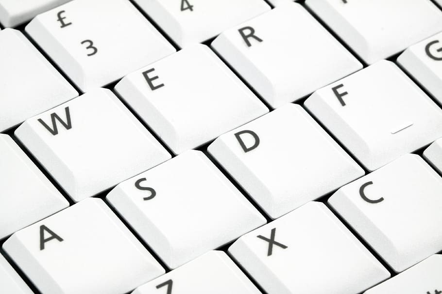 клавиши, клавиатура, крупным планом, компьютер, буквы, общественное достояние, набор текста, технология, компьютерная клавиатура, компьютерный ключ