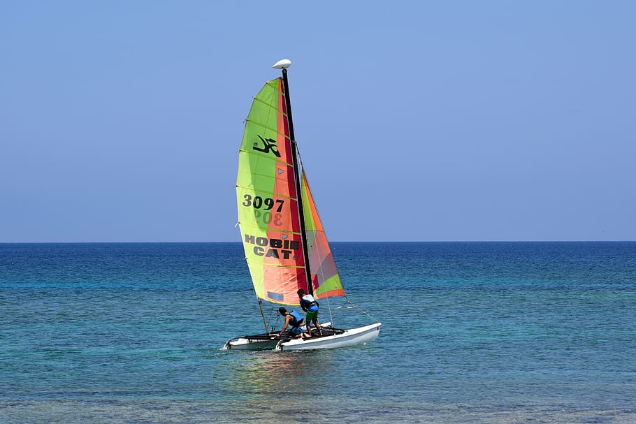 catamaran, boat, sailing, sail, sea, summer, sailboat, leisure, sport, nautical