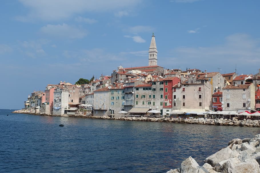 landscape, city, body, water, daytime, Rovinj, Croatia, Istria, Old Town, building exterior