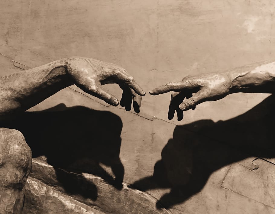 hand, hands, the creation of, touch, shadow, man, god, fingers, finger, the hand