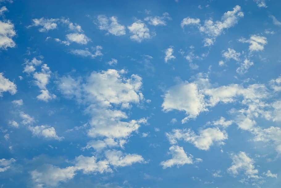 white, clouds, blue, sky, daytime, azure, cloud, light, blue sky, image view