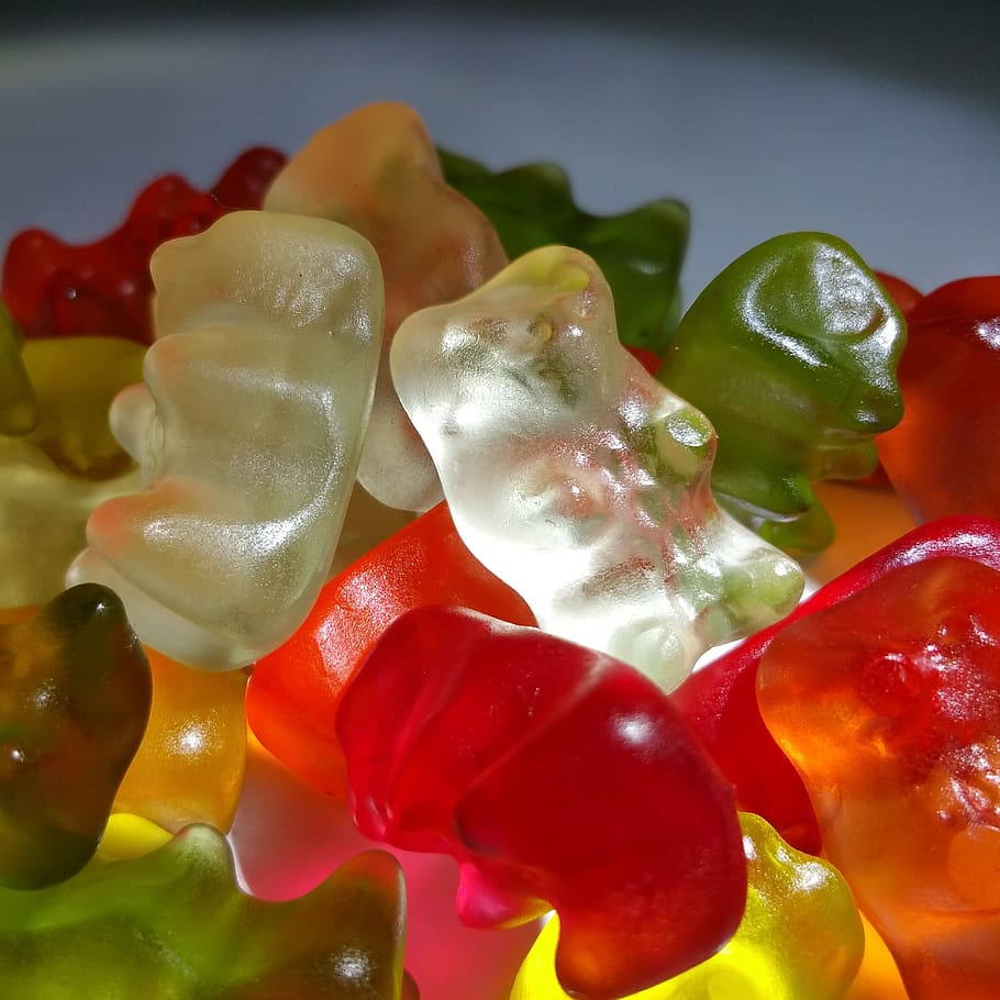 gummibärchen, gummi bears, bear, fruit jelly, haribo, background image, close-up, food and drink, pepper, food