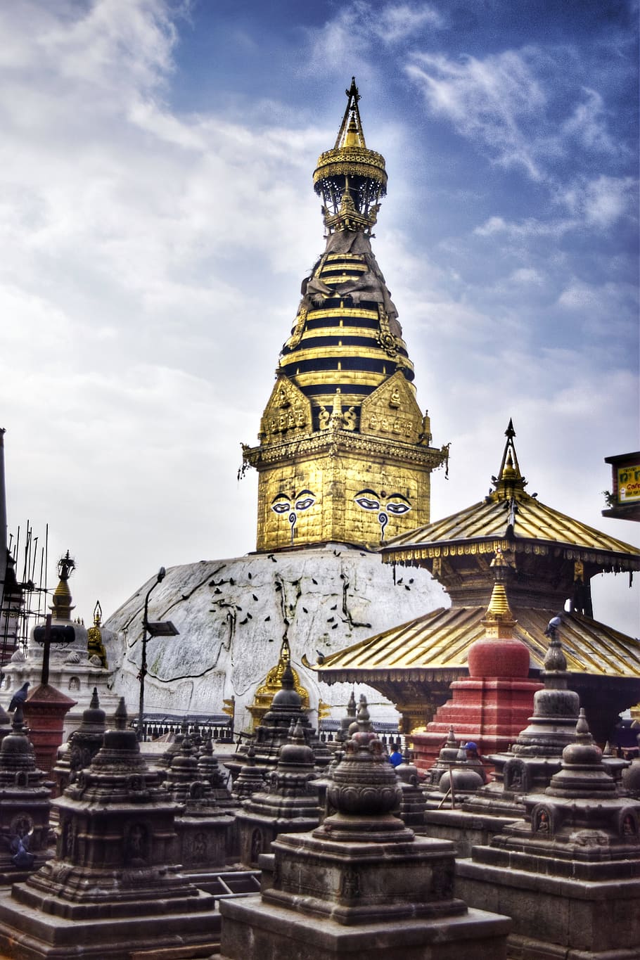 Nepal, Stupa, Monkeytemple, Soyambhu, mono, budista, santuario, espiritual, sagrado, edificio