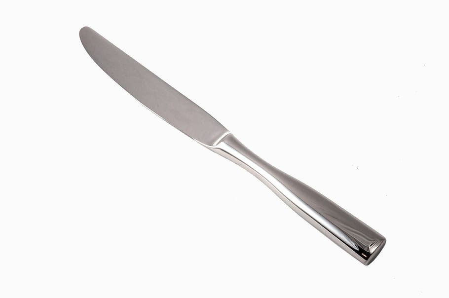 gray, stainless, steel bread knife, knife, metal, eat, cutlery, kitchen Utensil, steel, silverware