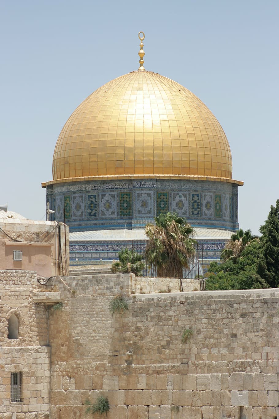 masjid, kubah batu, jerusalem, islam, israel, muslim, agama, kubah, arsitektur, struktur yang dibangun