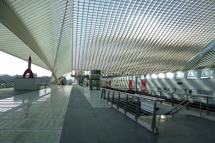 railway station, liege, liège, architecture, technology, belgium, building, modern, train, construction