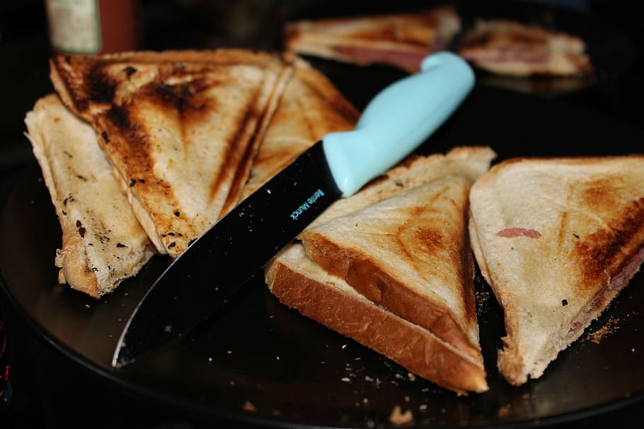 sandwich, toast, snack, eat, food, bread, club sandwich, toaster, slices of toast, wurstbrot