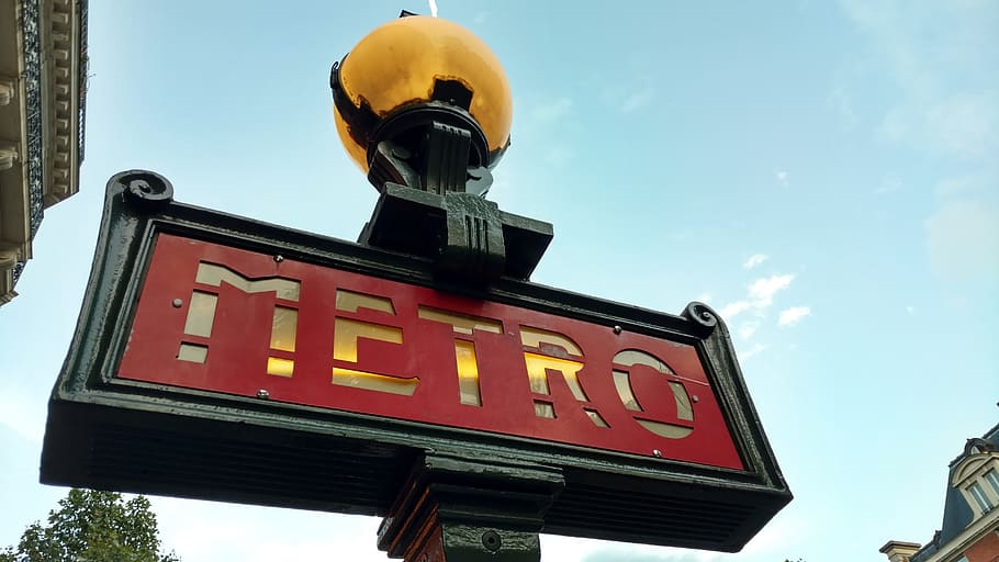 Sign, Metro Station, Paris Metro, metro sign, city, metro, train, subway, underground, paris