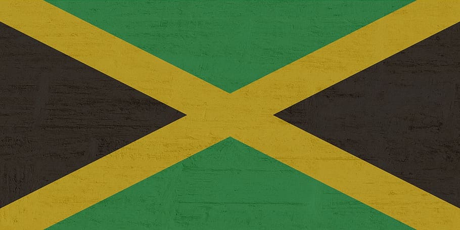 verde, negro, amarillo, bandera, jamaica, caribe, internacional, fondos, patrón, fotograma completo