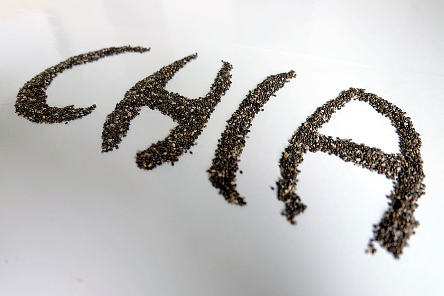 chia seed letter art, Chia Seeds, Chia, Seeds, chia, seeds, salvia hispanica, roughage, omega-3 fatty acids, proteins, super food