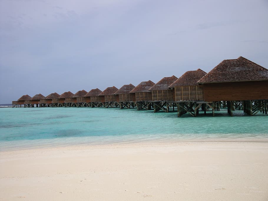 island, maldives, beach, sea, vakarufali, bungalow, water bungalow, vacations, tropical Climate, sand