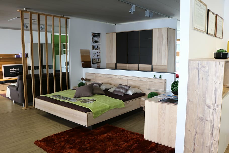 green, black, bed comforter, set, room, apartment, furniture, home, real estate, living room