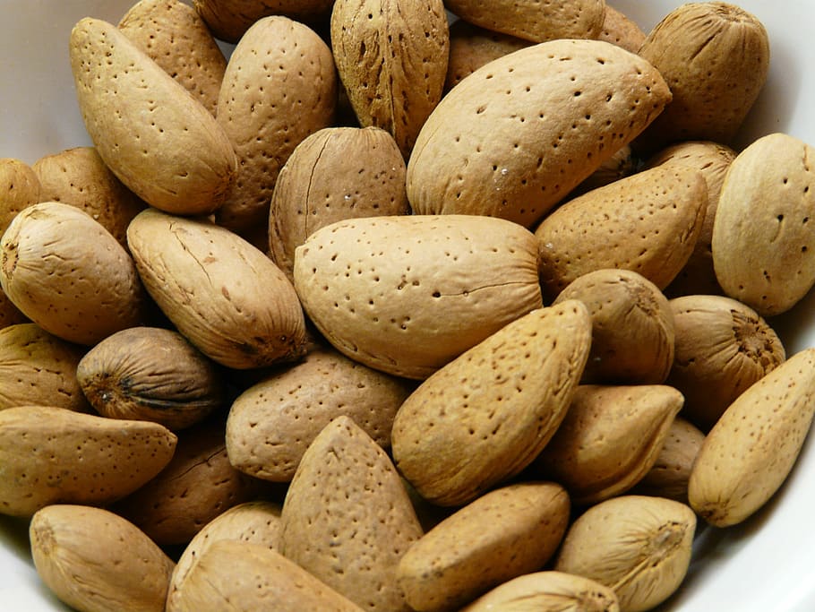 Almonds, Nuts, Shell, Food, Almond, Bowl, almond bowl, food and drink, healthy eating, nut - food