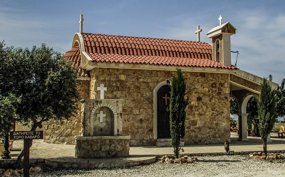 Chipre, Vrysoules, Capela, Arcanjo Miguel, Ortodoxa, Arquitetura, Estrutura construída, Exterior do edifício, História, Ao ar livre