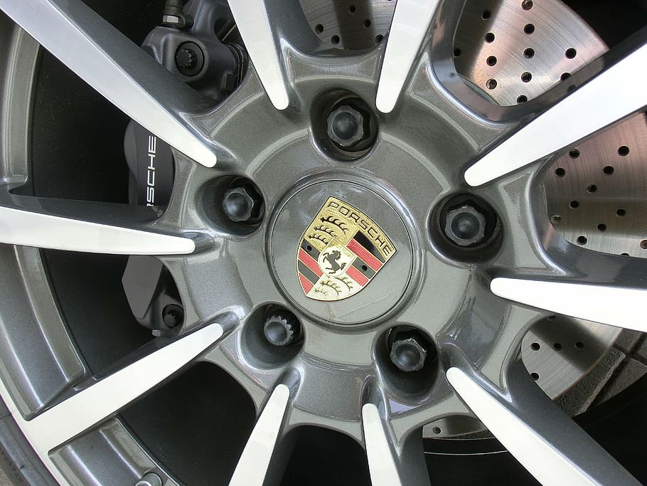 Porsche, rueda, llanta, metálico, metal, acero, transporte, vehículo terrestre, aleación, neumático