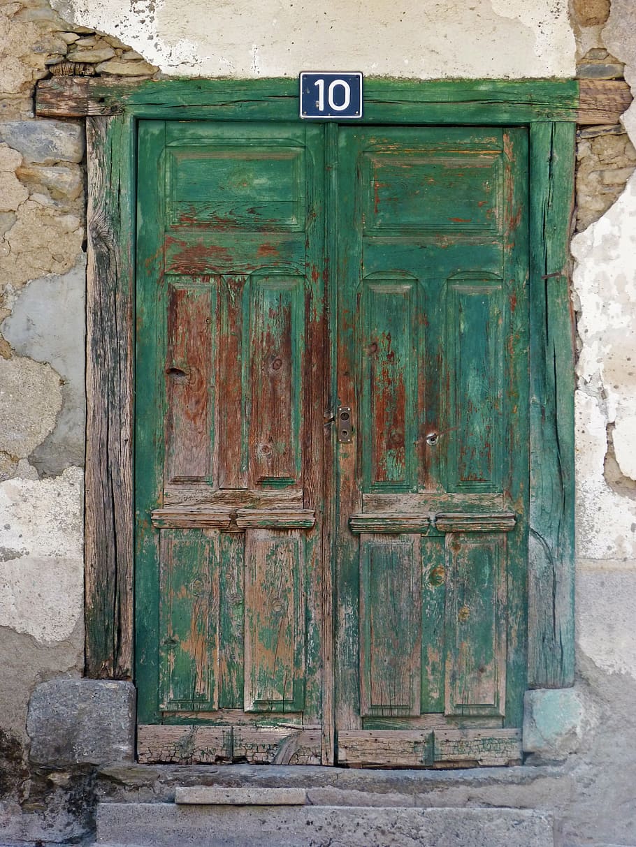 door, portal, old, wood, vielha, val d'aran, tousled, entrance, wood - Material, architecture