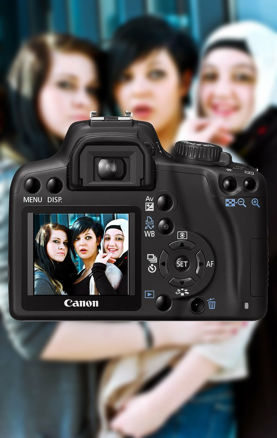 women, taking, pictures, using, black, canon dslr camera, camera, girl, photography, human