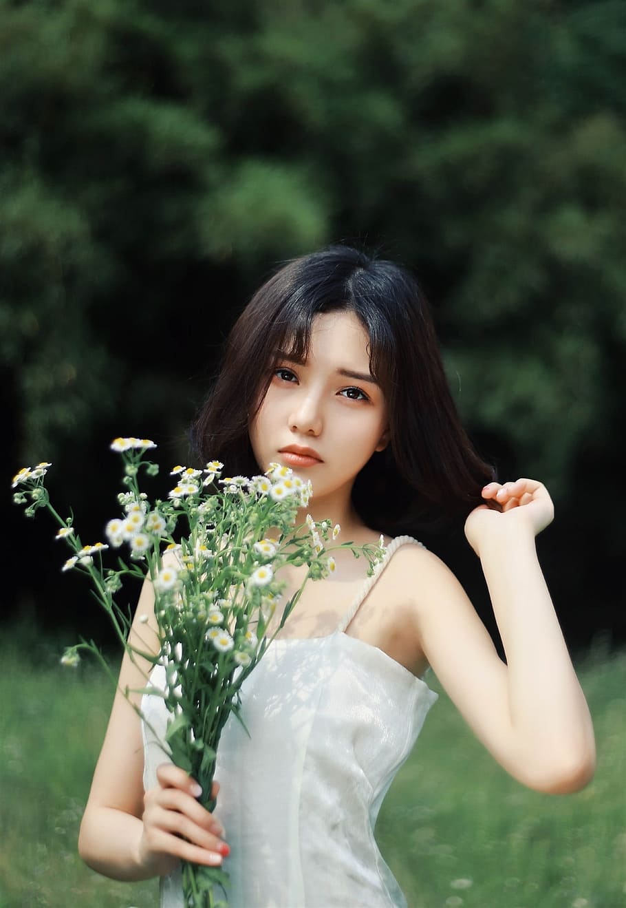 女の子 花 風 ベトナム 若い大人 一人 植物 若い女性 髪型 美しい女性 Pxfuel