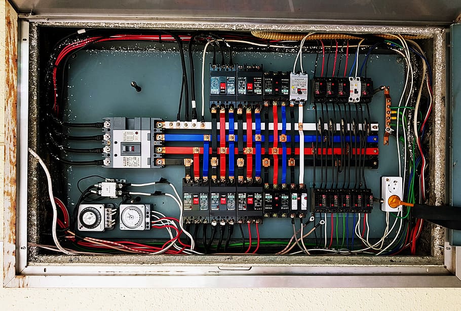 electric, frontline, distribution board, technique, energy, voltage, cable, industry, electric current, strommast