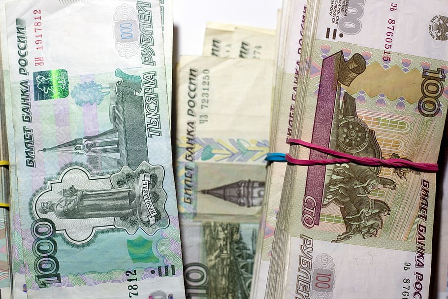 rublo, dinero, billetes, ruso, tutus, banco, crisis, moneda, papel moneda, finanzas