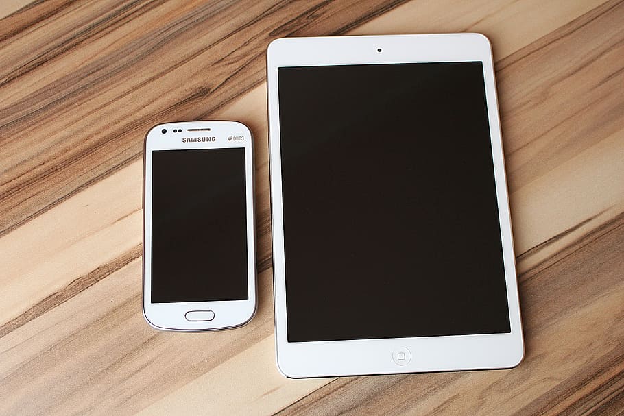 белый, samsung galaxy android смартфон, ipad, смартфон, планшет, сенсорный экран, технология, дерево - материал, телефон, мобильный телефон
