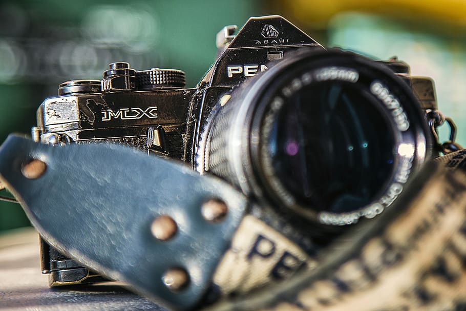pentax, machine ftografica, old, roll, photography themes, camera - photographic equipment, selective focus, technology, close-up, photographic equipment