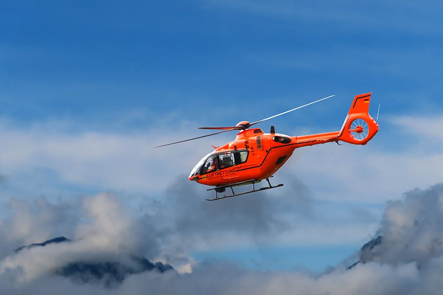 transport, traffic, rescue, helicopter, air rescue, flying, emergency, mountains, help, injured