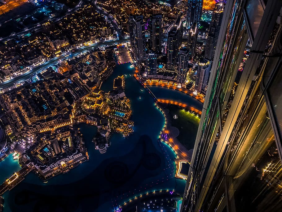 Dubai, ciudad, arquitectura, cielo, edificio, el rascacielos, raspador, rascacielos, horizonte, hoteles
