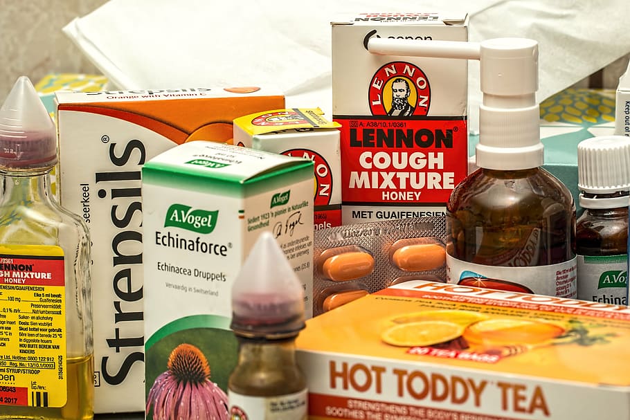 lennon, cough, mixture, honey, box, flu, influenza, cold, virus, sick