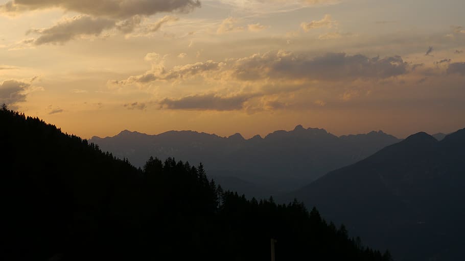 mountains, by amin kalbasi, sunset, tirol, mountain, sky, beauty in nature, scenics - nature, cloud - sky, mountain range