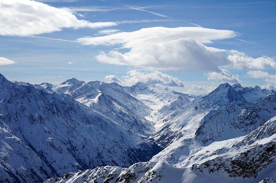 sölden, austria, esquí, montañas, alpes, naturaleza, pendientes, picos nevados, nieve, descenso