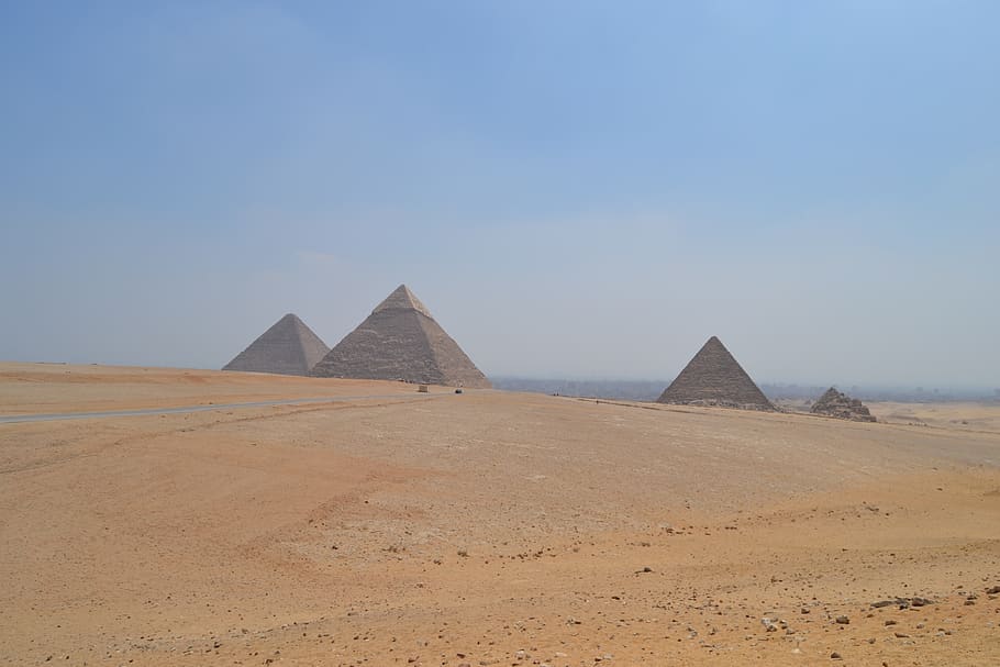pirâmides, egito, faraós, velha civilização, tumbas, cairo, gizé, áfrica, deserto, camelo