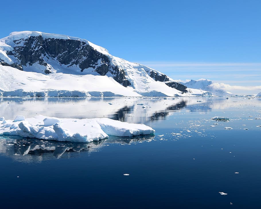 iceberg, témpanos de hielo, agua, hielo, antártida, aguas, región polar, temperatura fría, invierno, nieve