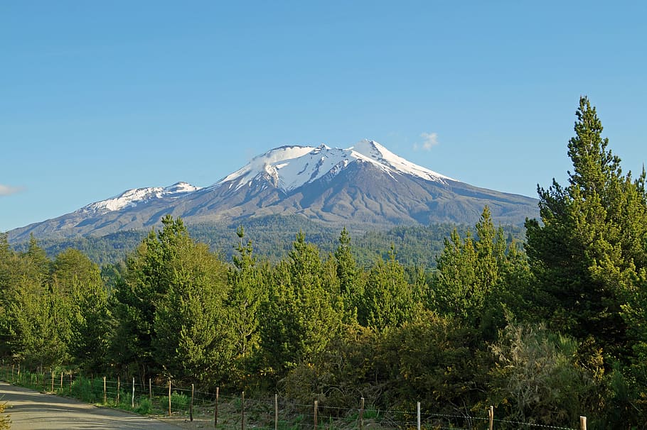 Gunung berapi Calbuco, gunung berapi, calbuco, danau llanquihue, Chili, lanskap, gunung, alam, Jepang, salju