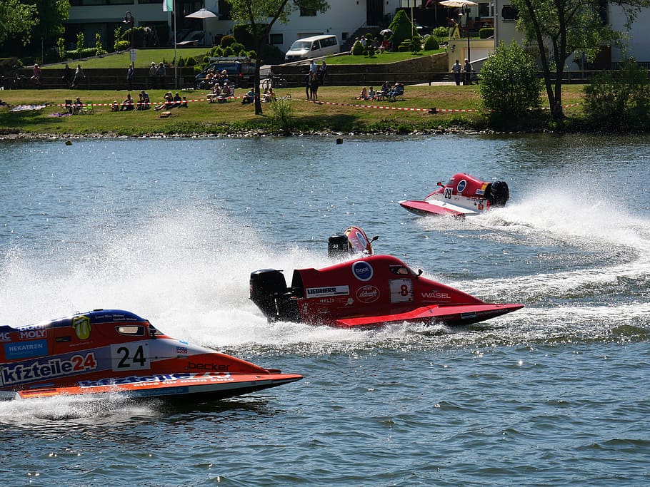 waters, river, hurry, action, performance, boat, ship, powerboat, competition, summer
