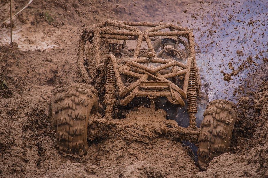brown dune buggy, cage, off road, jeep, trail, 4x4, day, art and craft, creativity, nature